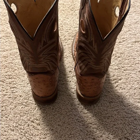 Size 12 Ostrich skin cowboy boots. Worn very little and in very good.